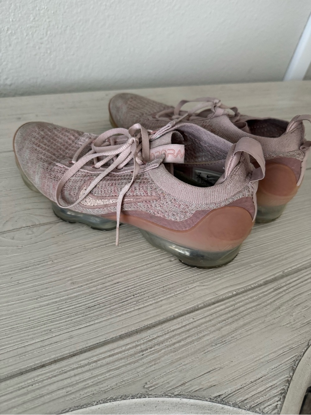 Nike Women’s Knit Athletic Sneakers in Light Dusty Pink
